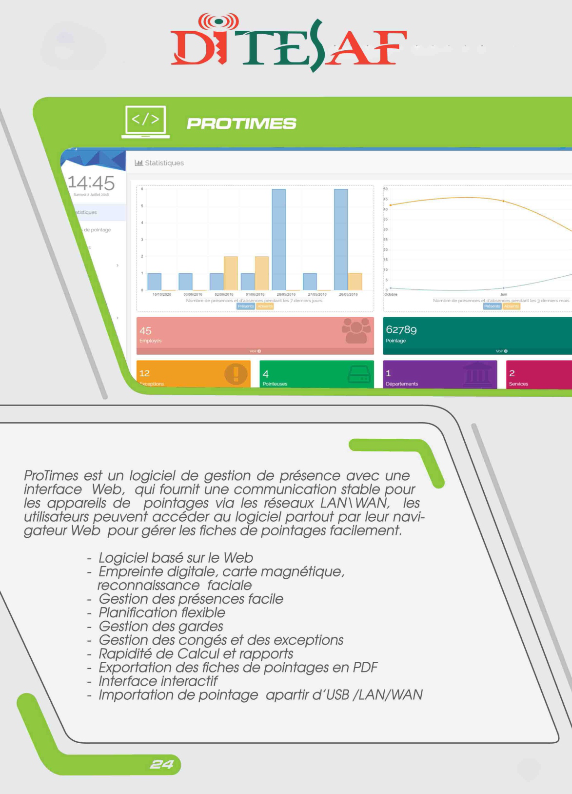 ProTimes (Logiciel Présence & Pointage)